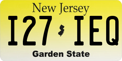 NJ license plate I27IEQ