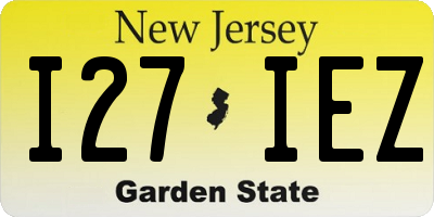 NJ license plate I27IEZ