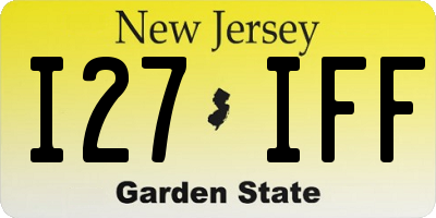 NJ license plate I27IFF