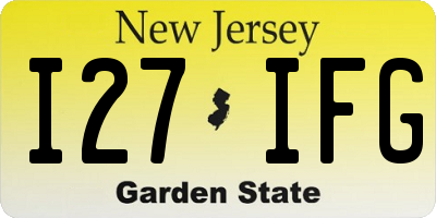 NJ license plate I27IFG