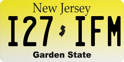 NJ license plate I27IFM