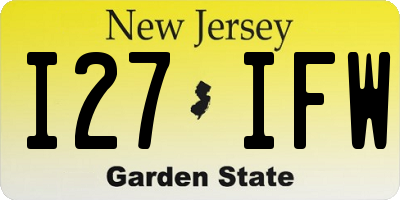 NJ license plate I27IFW
