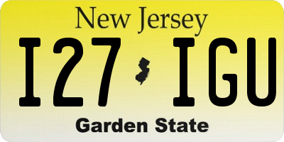 NJ license plate I27IGU