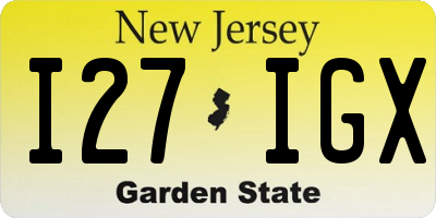 NJ license plate I27IGX
