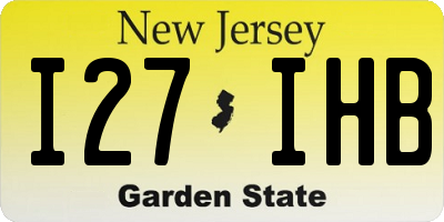 NJ license plate I27IHB