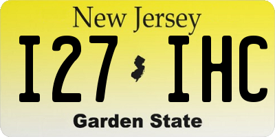 NJ license plate I27IHC