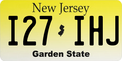 NJ license plate I27IHJ