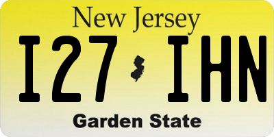NJ license plate I27IHN