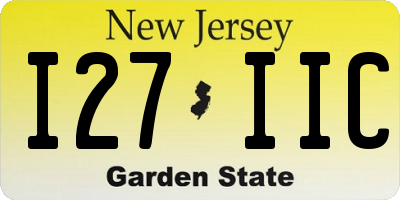 NJ license plate I27IIC
