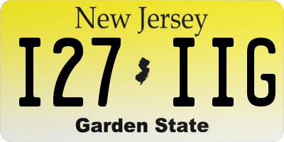 NJ license plate I27IIG