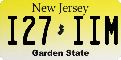 NJ license plate I27IIM