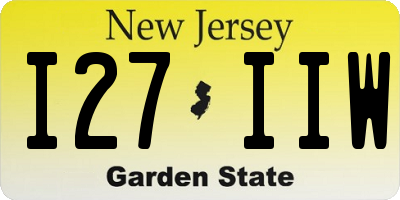 NJ license plate I27IIW