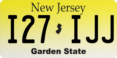 NJ license plate I27IJJ