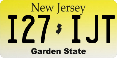 NJ license plate I27IJT