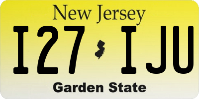 NJ license plate I27IJU