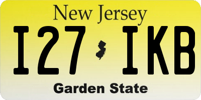 NJ license plate I27IKB