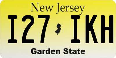 NJ license plate I27IKH