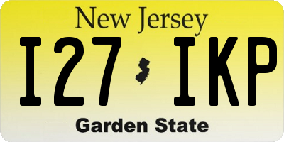NJ license plate I27IKP