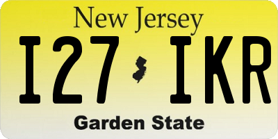NJ license plate I27IKR