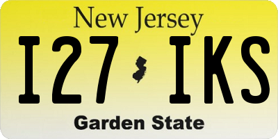 NJ license plate I27IKS