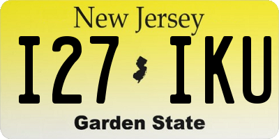 NJ license plate I27IKU