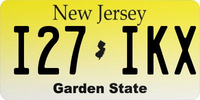 NJ license plate I27IKX