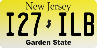 NJ license plate I27ILB