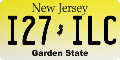 NJ license plate I27ILC
