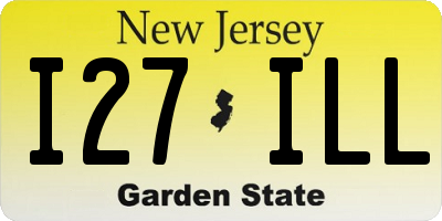 NJ license plate I27ILL
