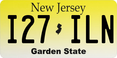 NJ license plate I27ILN
