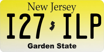 NJ license plate I27ILP