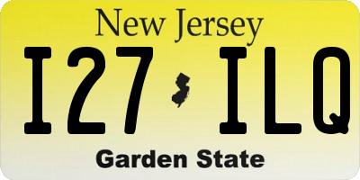 NJ license plate I27ILQ