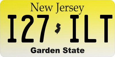 NJ license plate I27ILT
