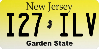 NJ license plate I27ILV