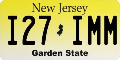 NJ license plate I27IMM