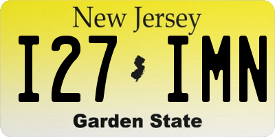 NJ license plate I27IMN