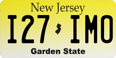 NJ license plate I27IMO