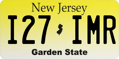 NJ license plate I27IMR