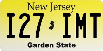 NJ license plate I27IMT