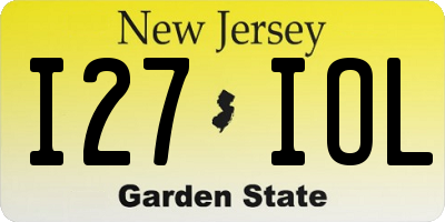 NJ license plate I27IOL