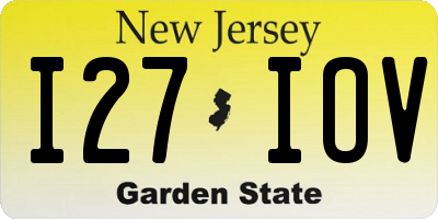 NJ license plate I27IOV