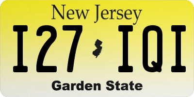 NJ license plate I27IQI