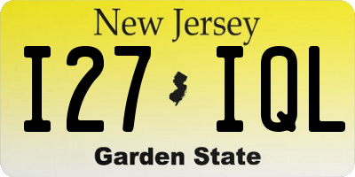 NJ license plate I27IQL