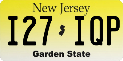 NJ license plate I27IQP