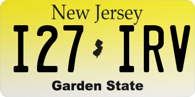 NJ license plate I27IRV