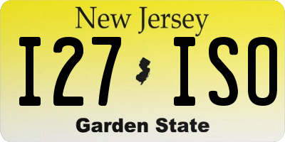 NJ license plate I27ISO