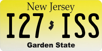 NJ license plate I27ISS