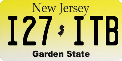 NJ license plate I27ITB