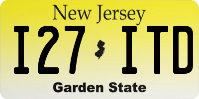 NJ license plate I27ITD