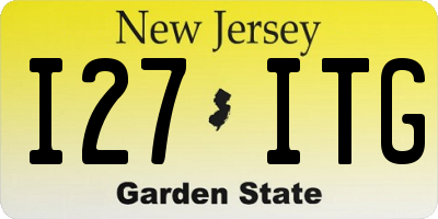 NJ license plate I27ITG